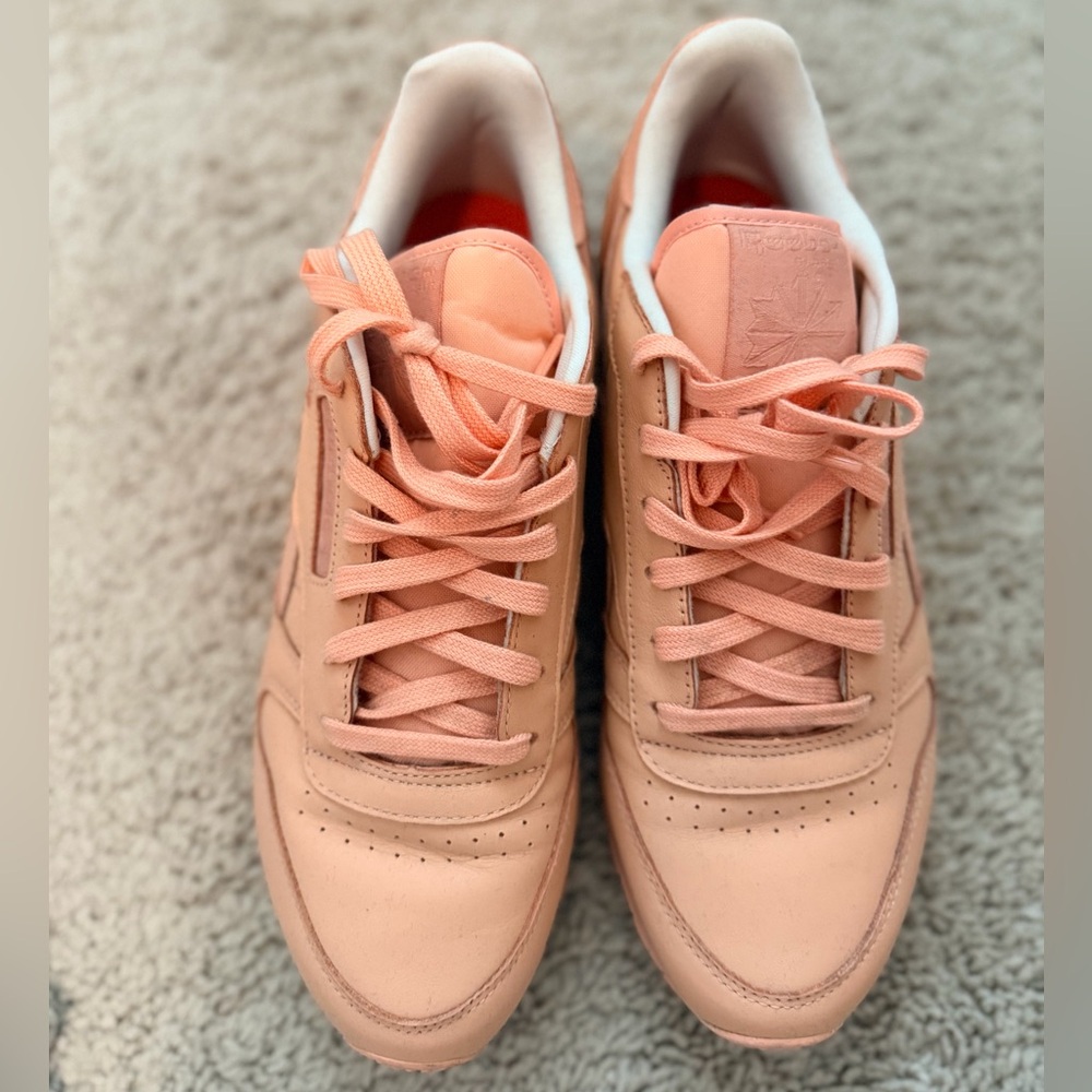 Reebok x FACE Stockholm Women's Peach/Coral Classics Sneakers